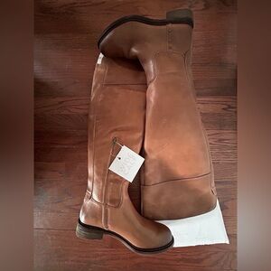 Franco Sarto over the knee, wide calf brown-cognac boot - sz 9 1/2.